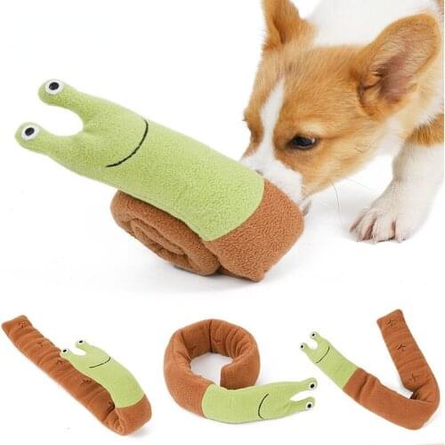 Double Sided Stickers Snail Pet Plush Toys Puppy Sniffing IQ Educational Supplies Grinding Missing Food Training Dog Toys