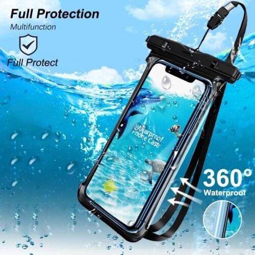 IPX8 Waterproof Swimming Bags for Phone Underwater Snow Rainforest Transparent Dry Bag Seaside Swimming Pouch Mobile Phone Cover