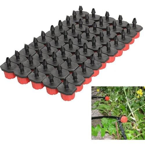 JX-LCLYL 50Pcs Garden Micro Flow Dripper Drip Head 1/4 Inch Hose Irrigation Misting