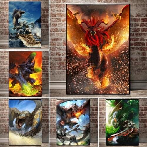 MONSTER HUNTER WORLD The Poster Decoration Painting of On HD Canvas Canvas Painting Art Posters and Prints No Frame