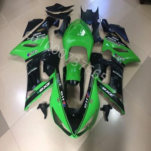 Green black Body Fairing Kit For KAWASAKI NINJA ZX-6R 05-06 ZX6R ZX 6R 6 R ZX636 636 ZX-636 05 06 2005 2006 Fairing