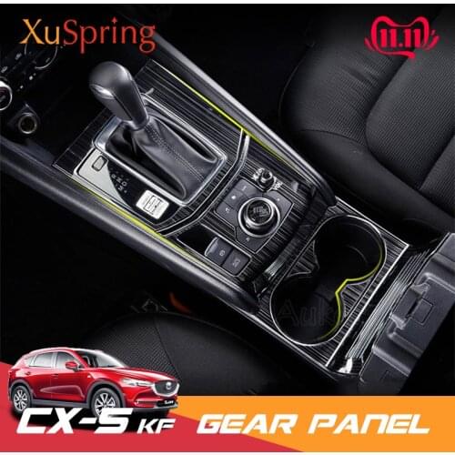 For Mazda CX-5 CX5 LHD RHD Car Gear Shift Box Central Control Panel Cover Sticker Trim Strip Garnish Styling 2017 2018 2019 2020