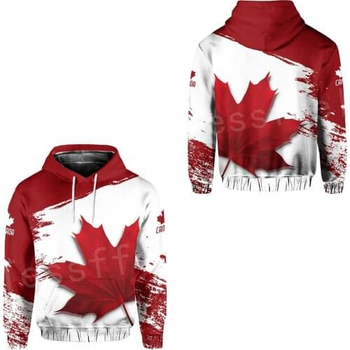 Tessffel Country Flag Canada Symbol Maple leaf Colorful Pullover Men/Women Tracksuit zipper Jacket 3Dprint Streetwear Hoodies D6