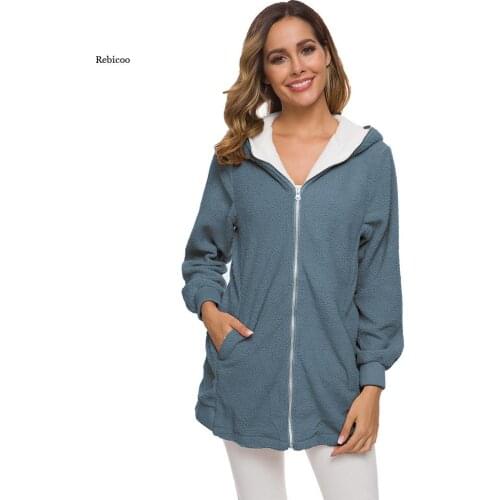 Women Winter Jacket Fashion Warm Fur Fleece Teddy Long Hooded Jacket Causal Autumn Female Coat Outwear Veste Femme Plus Size 5Xl
