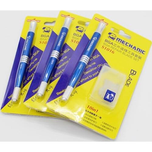Mechanic S1016 mobile phone motherboard BGA CPU Chip Repair Remove cleaning Tool Ultra Thin Blade Set