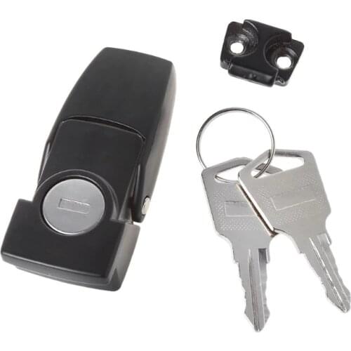 Cabinet Black Coated Metal Hasp Latch DK604 Security Toggle Lock With Two Keys