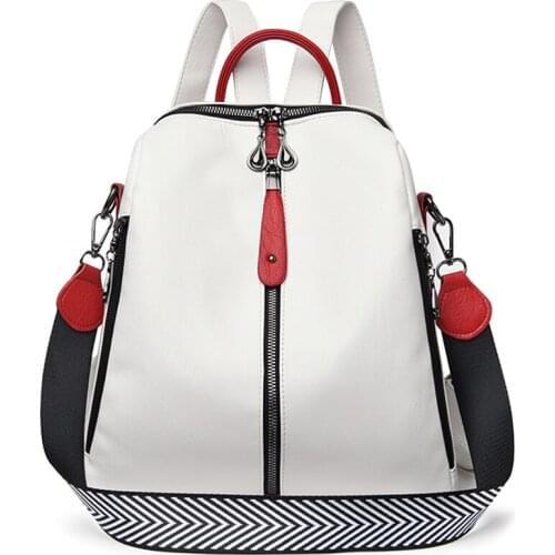 Fashion Womens PU Leather Backpack Large Capacity School Bags for Teenage Girls Bagpack Female Backpack Ladies Mochila Feminina