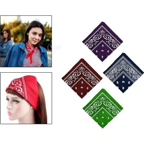 Set Of 4 Bandana Handkerchiefs 22 Inches For Women With Flexible Strap