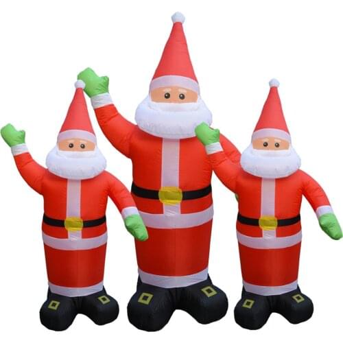 Newest Christmas Santa Claus Inflatable Mascot Doll Party Holiday DIY Props Xmas New Year Lantern Store Yard Art Decor Supplies