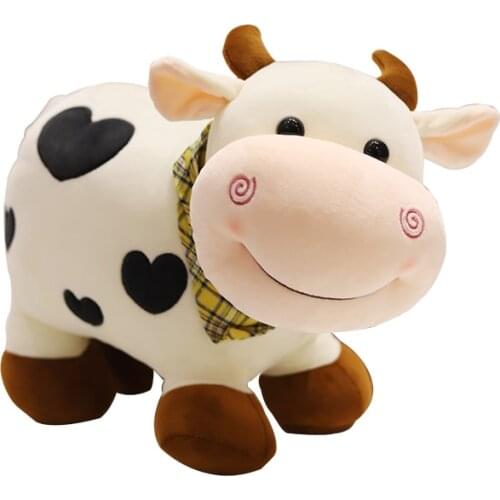 2020 New Cute Animal Cartoon Cows Stuffed Plush Toy Kawaii Cattle Comfortable Soft Toy Children Birthday Present Christmas Gift