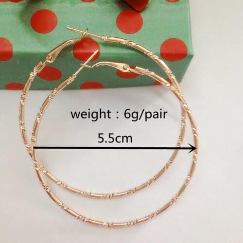New Simple Gold color Big Hoop Earring For Women Statement Fashion Jewelry Accessories Large Circle Round Earrings free shipping