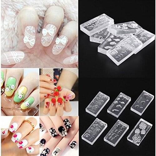 Fashion New Arrival Nail 3D Crystal Carving Art Plates Manicure Image Plates Nail Stamp Plate Print Stencil