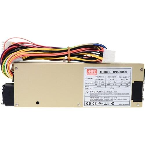 Original Mean Well IPC-300B meanwell 300W Industrial 1U ATX 12V/P4 PC Power Supply
