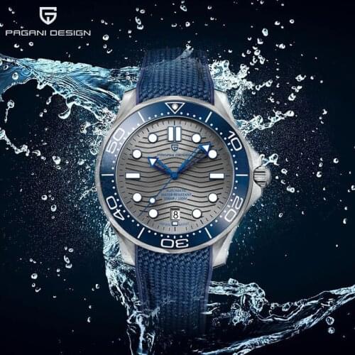 PAGANI DESIGN Diving Mens Watches Top Brand LuxuryWatch 100M Waterproof Mechanical Business Wristwatch NH35A Movement Luminous