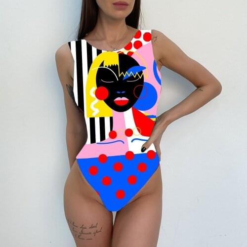 Sexy Print One Piece Swimsuit Closed Large Size Swimwear Push Up Women Flower Vintage Swim Beach Pool Bathing Suit Ropa Mujer