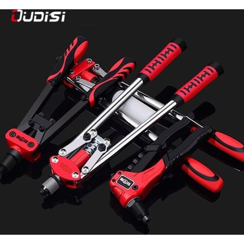 OUDISI Heavy-duty Manual Rivet Gun Riveter Gun Kit Nuts Nail Gun Household Repair Tools Pull Willow Gun Threaded Rivet Inserts