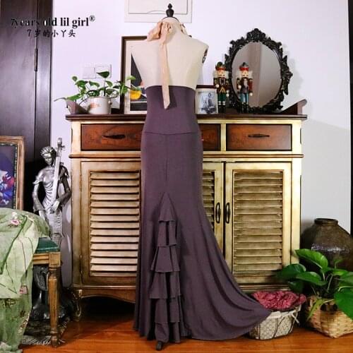 Dress Flamenco Dance Practice Skirt Spanish Wear Women ESS12