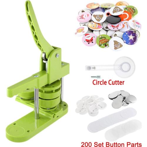58mm Button Badge Maker DIY Pin Button Punch Press Machine Badge Mould With 100pcs Button Parts Circle Cutter Accessories