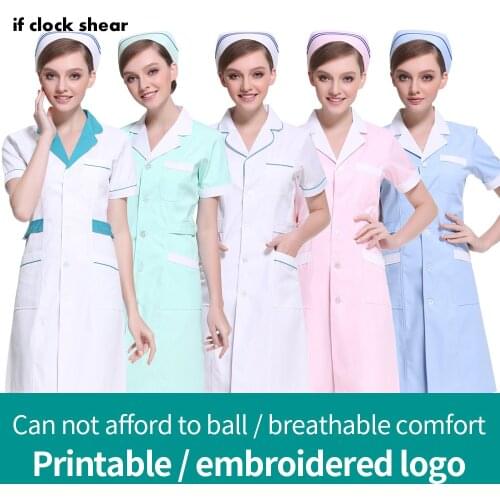 Beauty salon work clothing white scrubs coats pet grooming scrubs workwear Short/Long sleeved Famale health service lab coat new