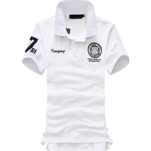 Pure Cotton Fashion Boutique Summer Mens Slim Leisure Short Sleeve POLO Shirts / Male Casual Large Size POLO Shirts Embroidery