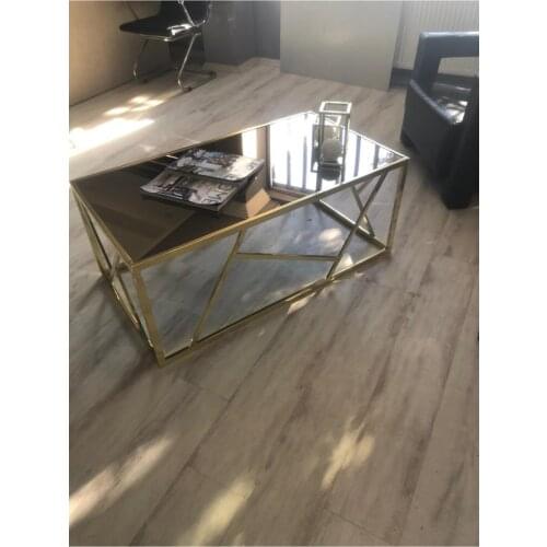 Modern Lacquer Gold Plated coffe table