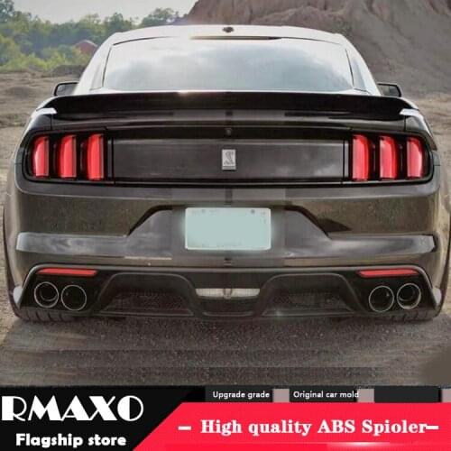 For Ford Mustang Spoiler 2015-2018 Mustang GT RS spoiler High Quality ABS Material Car Rear Wing Primer Color Rear Spoiler
