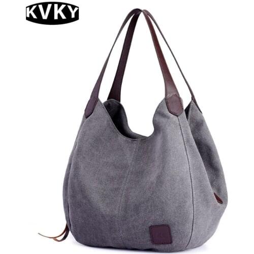 Women Canvas Handbag Solid color Casual High Quality Large Tote Bags Female Single Shoulder Bags Women Hobos Bolsas Feminina Bag