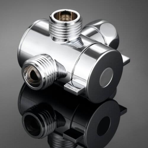 ABS Three-Way Handheld Shower Head Diverter Tee Adapter Valve Connector Adjustable Shower Arms Mounted Fix Bracket Bathroom G1/2