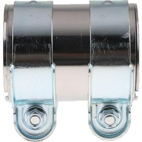 Universal 2.5" Stainless Steel Clamp Cars Exhaust Pipe Clip Tail Throat Hoop