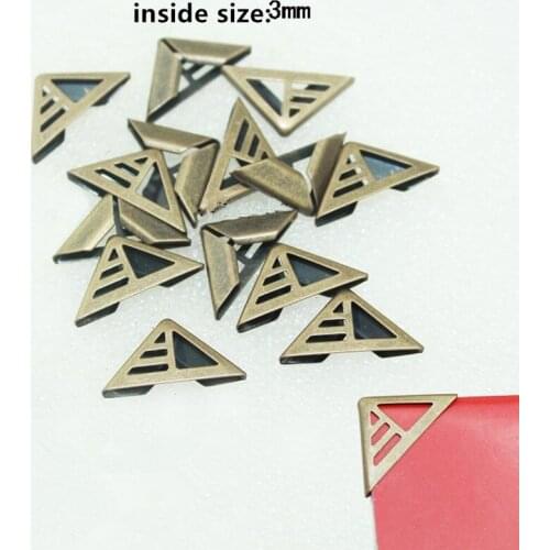 Book Scrapbooking Corner Albums Folders Corner Protectors Bronze Tone,Hollow Cover,Fit 3mm Thickness,10PCs