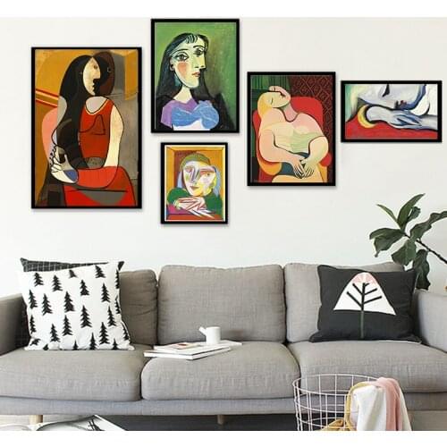 Picasso Dreaming Woman Abstract Canvas Painting Art Wall Pictures For Living Room Home Decor Posters And Prints HD Nordic Style