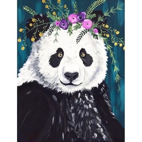 New Arrival 5D DIY Diamond Painting Animals Panda Cross Stitch Kit Full Drill Embroidery Mosaic Art Picture of Rhinestones Decor