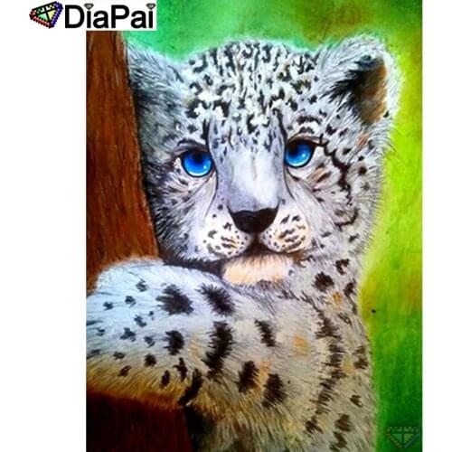 DIAPAI 5D DIY Diamond Painting 100% Full Square/Round Drill "Animal leopard" Diamond Embroidery Cross Stitch 3D Decor A22590
