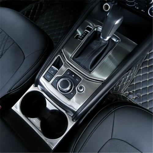 Auto Gear Panel Stainless Steel Decoration Car Covers For MAZDA CX-5 CX5 2017 2018 AT Automatic Gearbox Car Styling