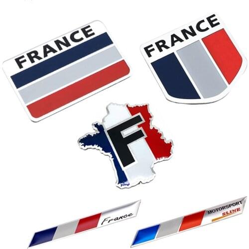 Car Bicycle Motorcycle 3D France Flag National Emblem Badge Sticker Decal Accessories For Peugeot Citroen Renault Car Styling