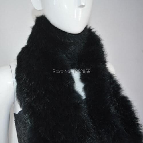 Free Shipping SJ073 World Popular Winter Women Scarf Long 100% Real Rabbit Fur Material Australia Winter Scarf