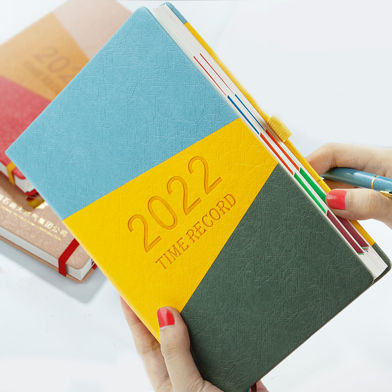 A5 200 Sheets Color Notebook Notepad Planner 2021 2022 Daily Journal Weekly Month Year Planner Cahier Notbook Office