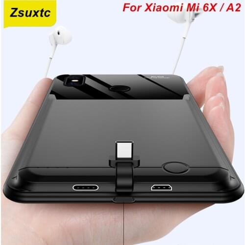 Araceli 10000 Mah For Xiaomi Mi 6X A2 Battery Case Smart Phone Stand Battery Cover Power Bank For Xiaomi Mi A2 Charger Case