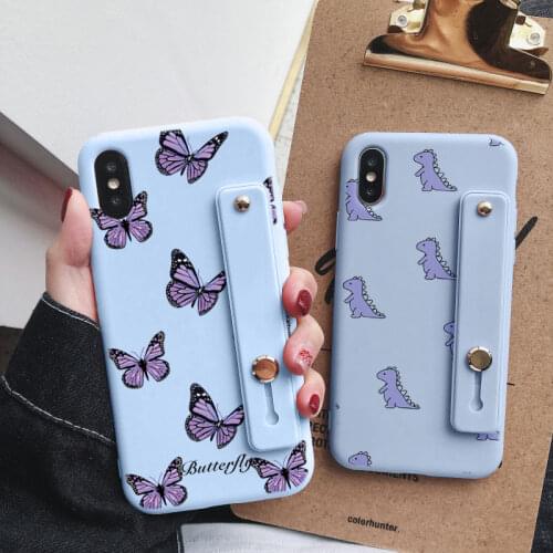 Wrist Strap Cover For Huawei P30 P20 Pro P40 Lite E Y6 Y7 2019 P Smart 2021 Honor 8X 9X 8A 9A 20 10 Lite 10i 20i TPU Holder Case