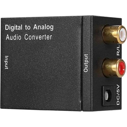 Conversor De Audio Digital Optico A Analogico Coaxial Adaptador RCA Convertidor Digital Optical Coaxial for Toslink to Analog