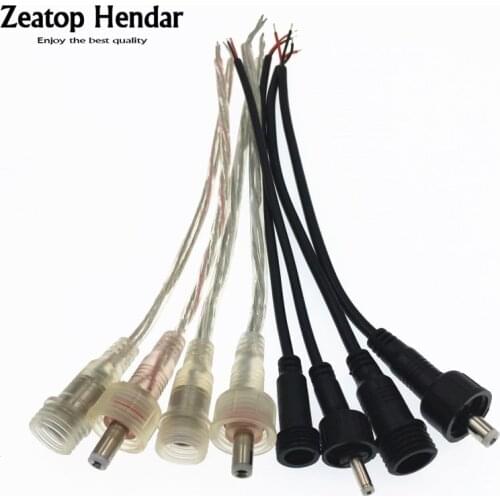 10Pair 3.5*1.35mm / 2.1*5.5mm DC Waterproof Power Plug Male&Female Adatper with 20CM 22AWG 2Pin Wire for 12V RGB LED Strip Light