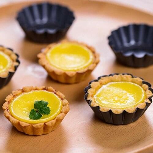 Home Non-Stick Tart Quiche Flan Pan Molds Pie Pizza Cake Mold Removable Loose Bottom Fluted Kitchen Baking Tool Egg Tart Mould