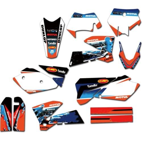 Motorcycle TEAM GRAPHICS BACKGROUNDS DECALS STICKERS for KTM 200 250 300 400 450 525 EXC XC XCW XCF XCFW EXCR MXC 2005 2006 2007