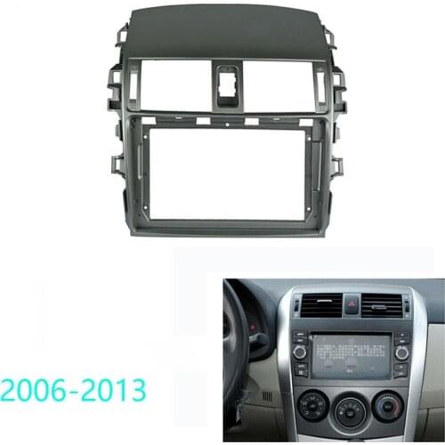 Car Radio Fascia Trim Kit, 9 Inch 2 Din Dash Panel DVD Frame Install Kit for Toyota Corolla 2006-2013