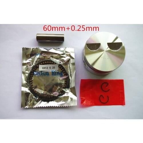 Piston kit 60mm+0.25mm for Robin Subaru EH12 EH12-2D EH12-2B MIKASA MT-75 4.0HP engine rammer stamper compactor replacement