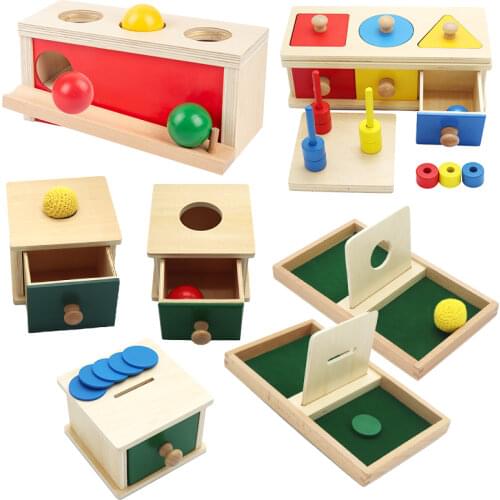 Montessori Games Baby Toys for Children Educational Wooden Toys Box Wood Products Kids Sensory Toys Infants Boxes Birthday Gift