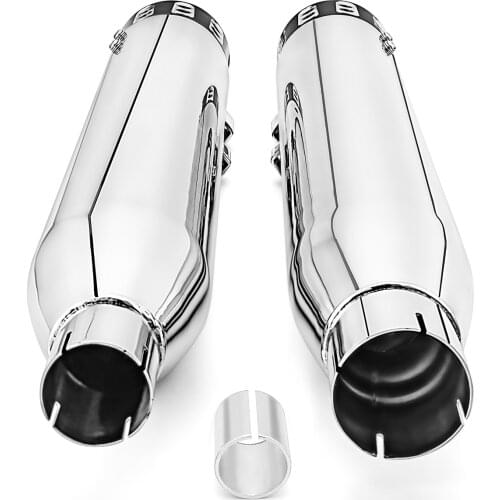 Motorcycle Accessories Exhaust Pipes,Chrome 4" Slip-On Mufflers Exhaust, 2017-up for Harley Touring