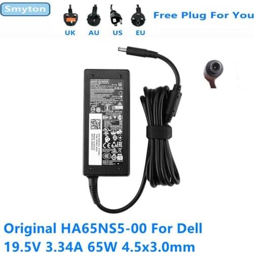 Original 19.5V 3.34A 65W HA65NS5-00 LA65NS2-01 AC Power Adapter For Dell Inspiron 3558 5455 5565 XPS 11 12 9350 Laptop Charger