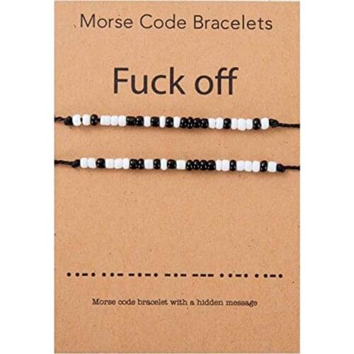 Morse Code Bracelet Couples Matching Bracelets for Him and Her Boyfriend and Girlfriend Mother and Daughter