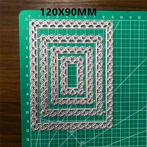 Rectangle Border Dies Scrapbooking Stamping Metal Cutting Dies Scrapbooking New Arrival 2021 Stencils for Decor Christmas Arts